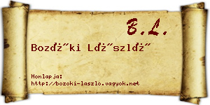 Bozóki László névjegykártya