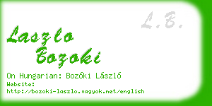 laszlo bozoki business card