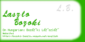 laszlo bozoki business card